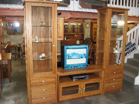 recycled rimu display cabinets