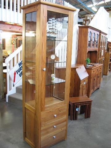 recycled rimu display cabinets
