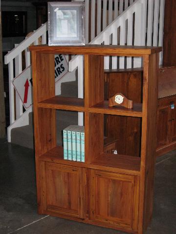 recycled rimu display cabinets