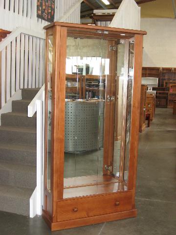 pine display cabinets
