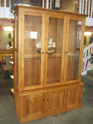 recycled rimu display cabinets