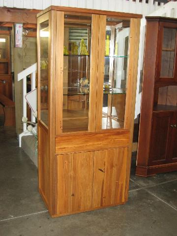 recycled rimu display cabinets