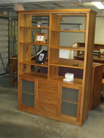 recycled rimu display cabinets