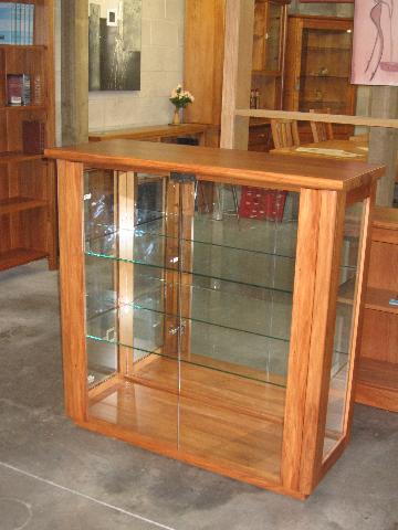 recycled rimu display cabinets