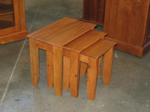 recycled rimu lamp tables